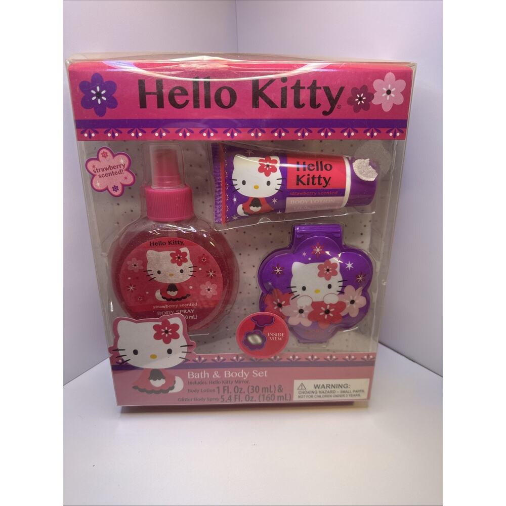 Hello Kitty Bath & Body Set Strawberry Mirror Lotion Spray